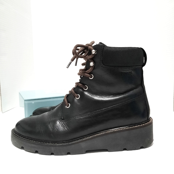 Cougar Waterproof Lace Up Combat wedge Boots Size 7 90s style - Picture 3 of 9